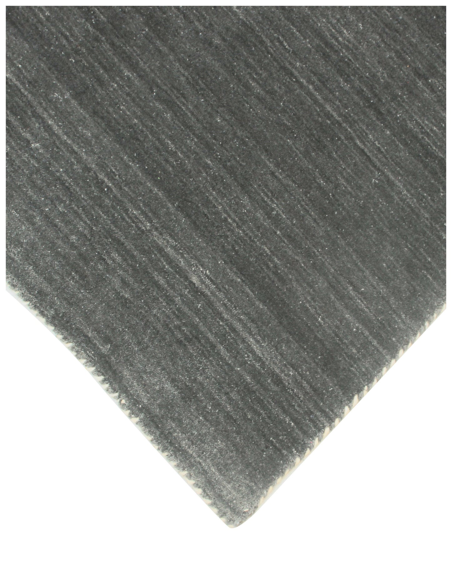 Modern Solid Gray Handloom Custom made wool area rug.