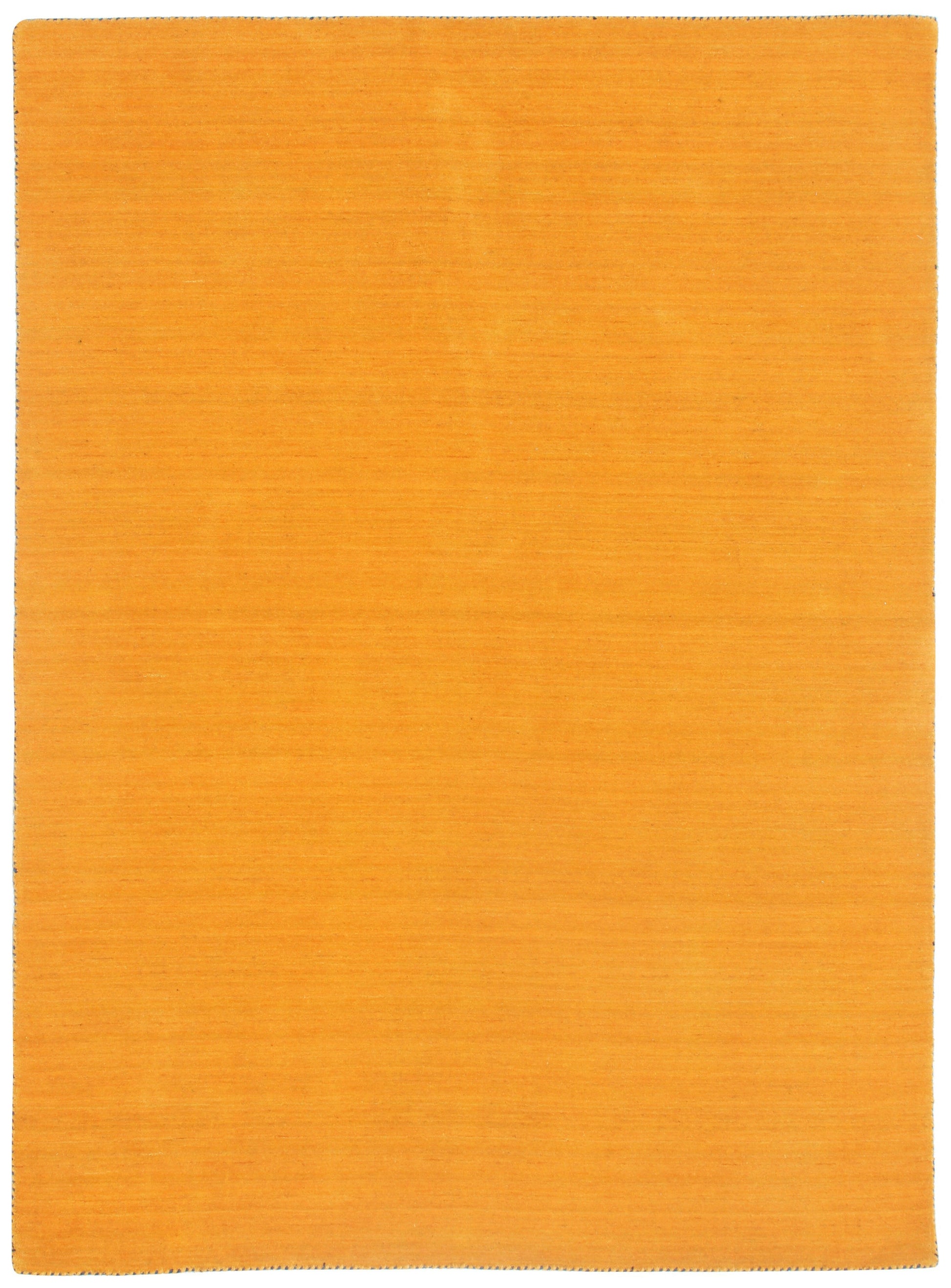 Modern Solid Gold Custom made Handloom wool area rug.