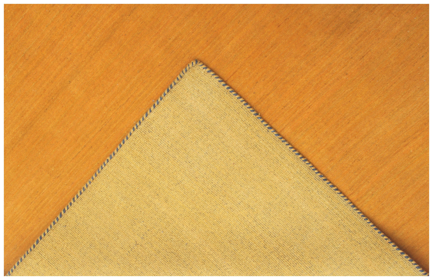 Modern Solid Gold Custom made Handloom wool area rug.