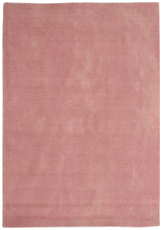 Custom made Modern Solid Pink Handloom wool area rug