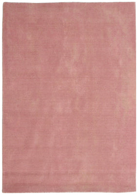 Handloom Solid Pink Rug - Custom Wool Area Rug Made to Order