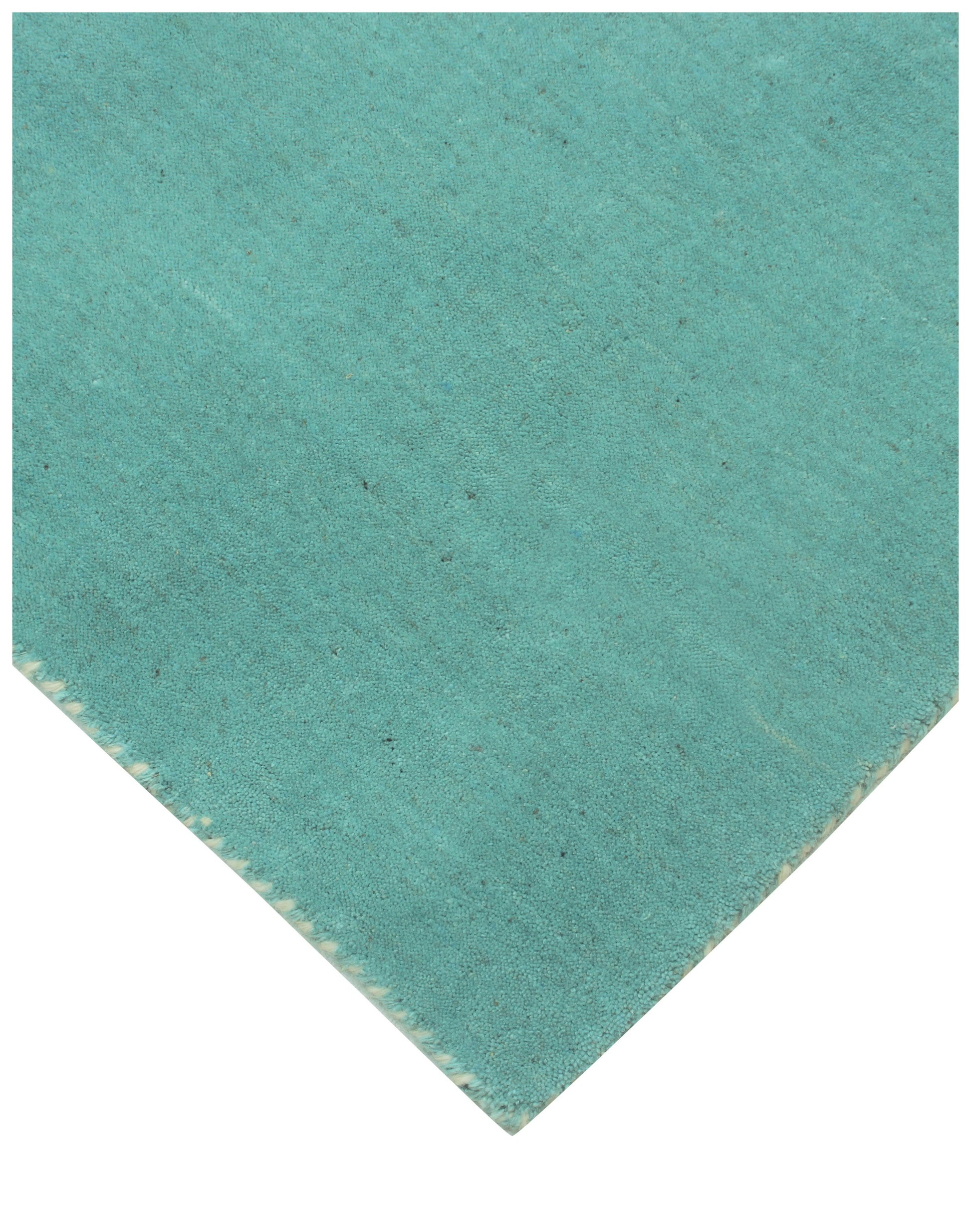 Custom made Modern Solid Turquoise Handloom wool area rug.