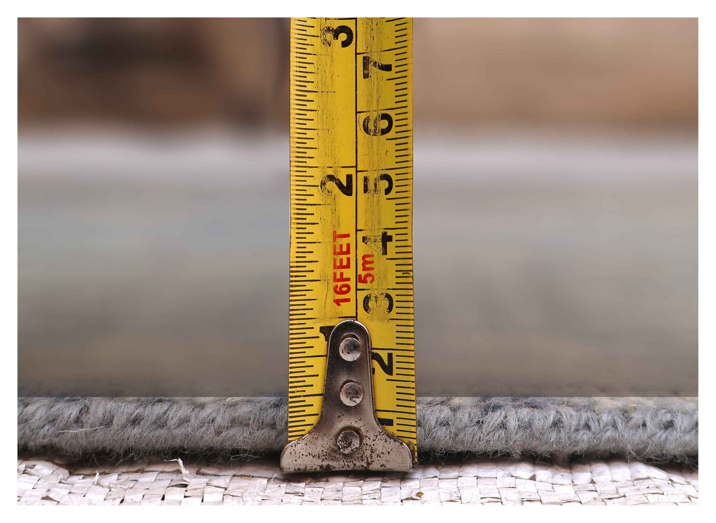 Steel Blue Denim Ivory Taupe Rust Tribal Geometric Hand Knotted Wool Silk 6x9 Bhadohi Area Rug