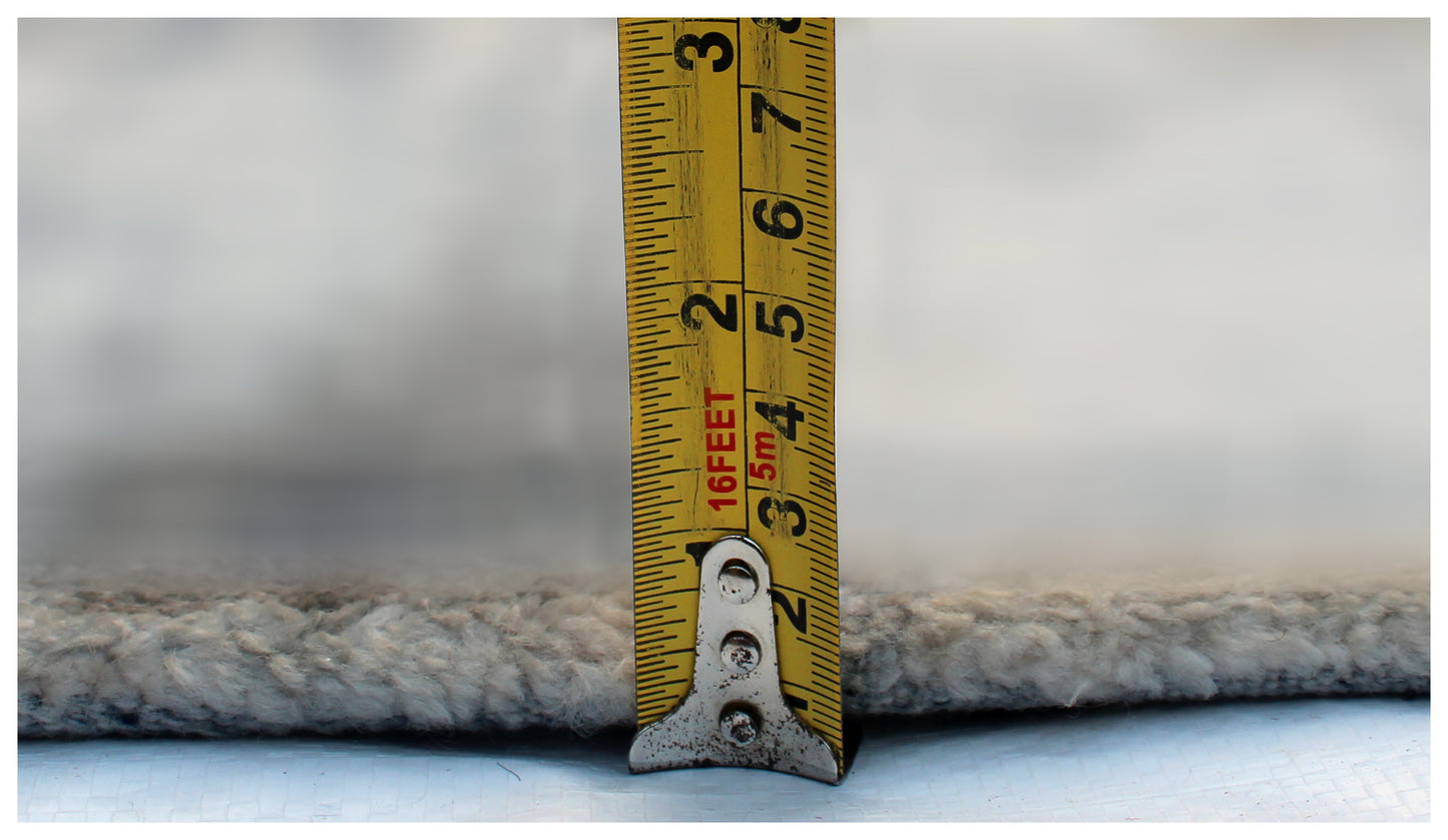 Grey Blue Charcoal 8x10 Hand Knotted Wool Viscose Area Rug - Vintage Antique Abstract