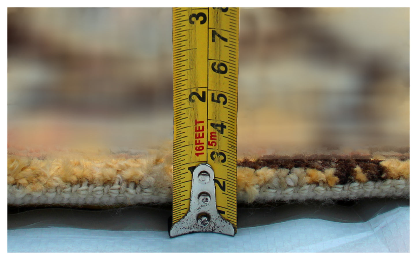 7.6x9.6 Camel Brown Grey Vintage Antique Persian Wool Viscose Area Rug - Hand Knotted Floral Medallion Distressed