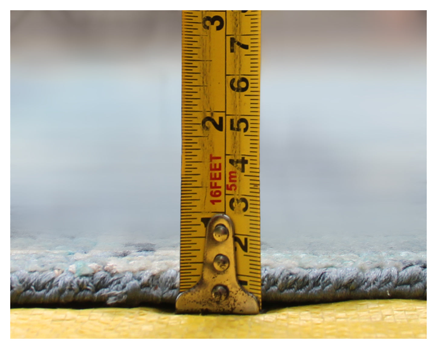 Premium Hand Knotted Wool Rug 8x10 - Teal Grey Modern Abstract 40 KPSI Bhadohi Rugs