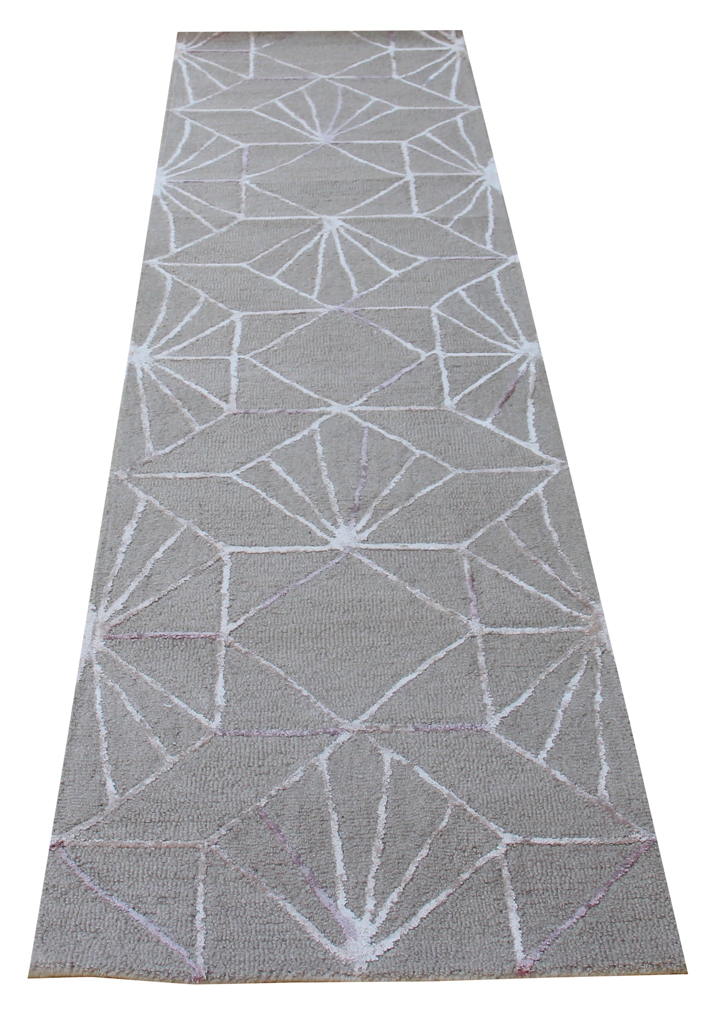 Grey Geometric Star Design Hand Tufted Wool Rug Cut Pile Contemporary 2x3 to 12x15 - Bulk Manufacturing Orders