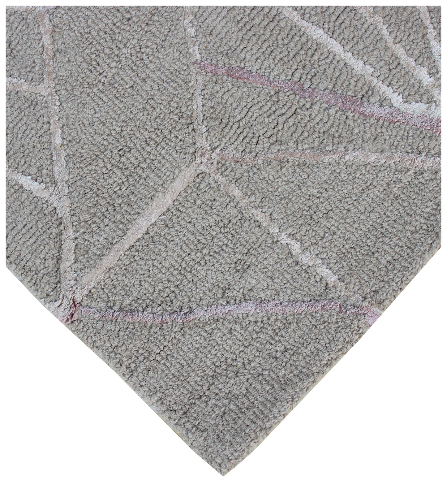 Grey Geometric Star Design Hand Tufted Wool Rug Cut Pile Contemporary 2x3 to 12x15 - Bulk Manufacturing Orders