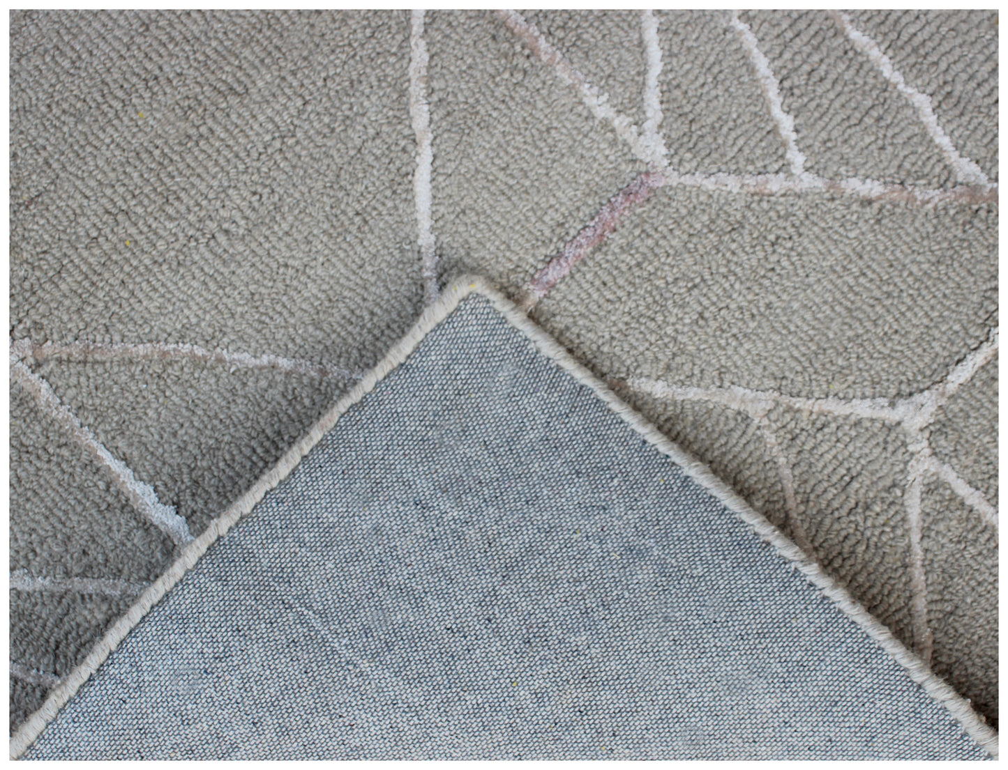 Grey Geometric Star Design Hand Tufted Wool Rug Cut Pile Contemporary 2x3 to 12x15 - Bulk Manufacturing Orders