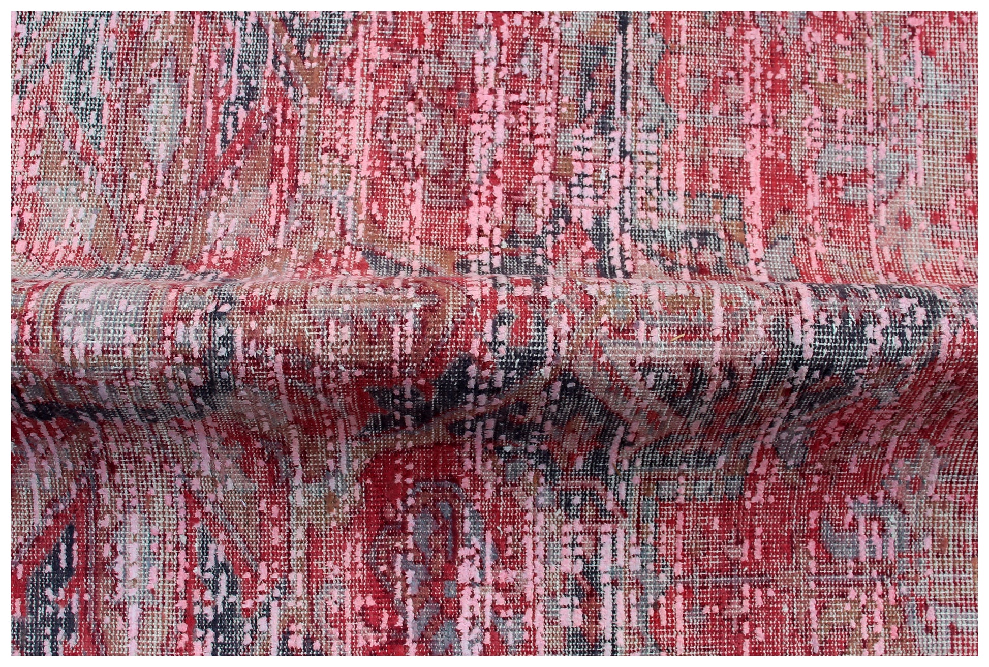 Timeless Hand Knotted Rug 7.6x9.6 - Red Pink Teal Vintage Medallion 45 KPSI Bhadohi Rugs