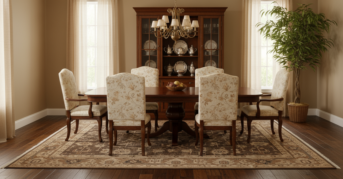 Antique Style Vintage Look Oushak Floral Hand Knotted Brown Beige 8x10 Wool Area Rug